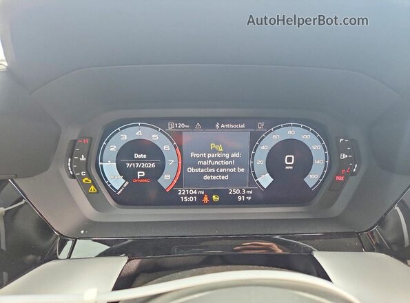 WAUGUDGY1PA141313 2023 AUDI A3 Серый Вид щитка приборов
