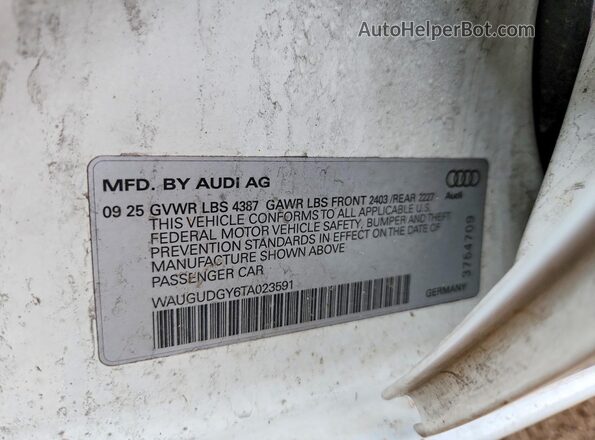 WAUGUDGY6TA023591 2026 AUDI A3 White Շարժիչի բաժամունքի տեսք