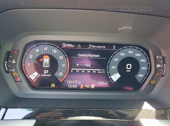 WAUGUDGYXSA040747 2025 AUDI A3 Black Սարքավորումների վահանակի տեսք