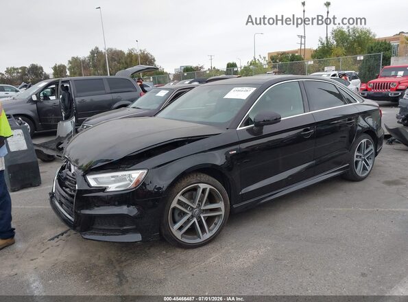 WAUGUGFF6J1019068 2018 AUDI A3 Black წინა მარცხენა ხედი სამი მეოთხედიდან