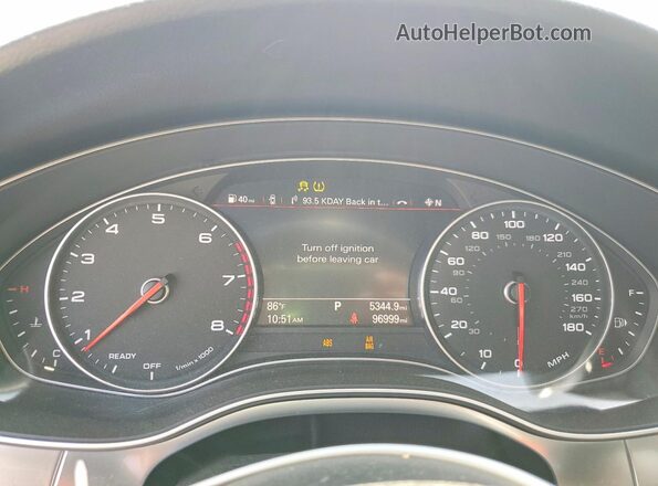 WAUH2AFC2HN006611 2017 AUDI A6 White ხელსაწყოთა პანელის ხედი