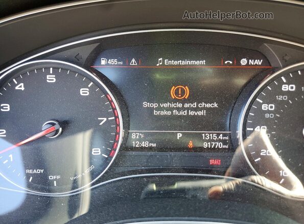 WAUH2AFC5HN117315 2017 AUDI A6 Gray Вид щитка приладів