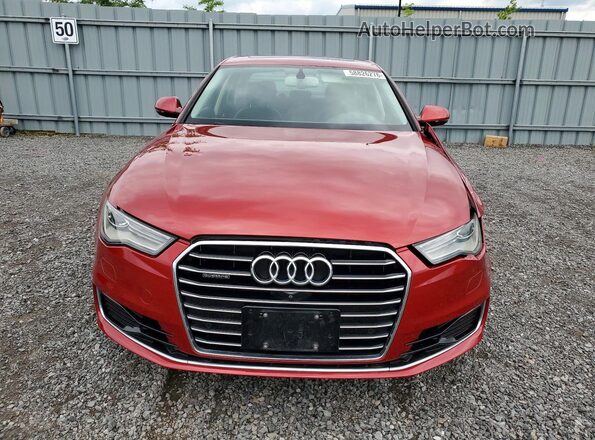 WAUHFAFC8GN073359 2016 AUDI A6 Red Widok z przodu