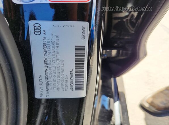 WAUHGAFC0GN017154 2016 AUDI A6 Black Вид підкапотного простору