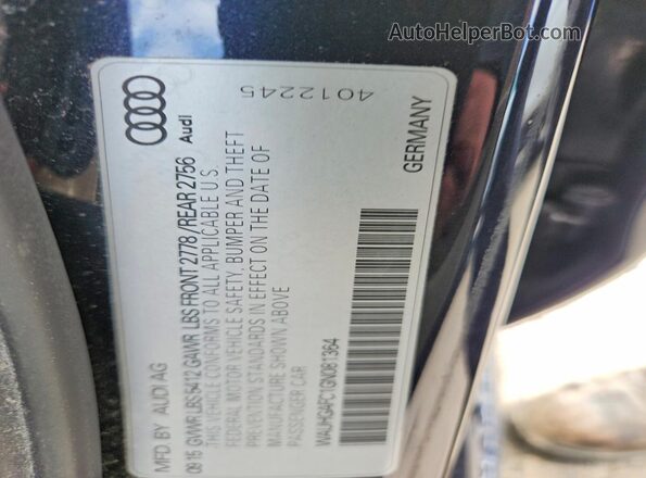 WAUHGAFC1GN081364 2016 AUDI A6 Blue Вид підкапотного простору
