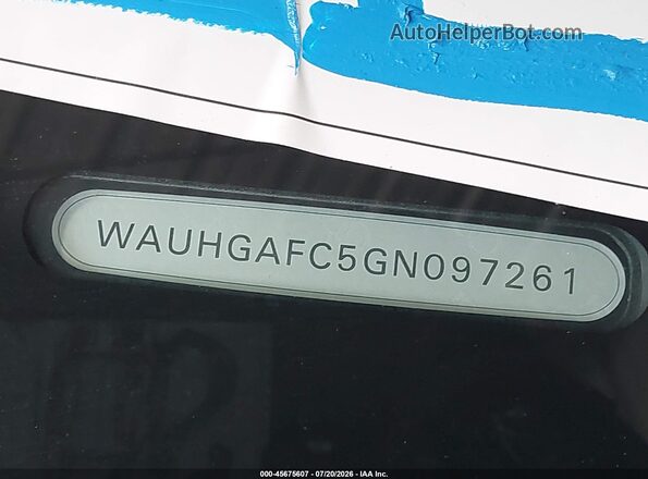 WAUHGAFC5GN097261 2016 AUDI A6 Blue Widok komory silnika