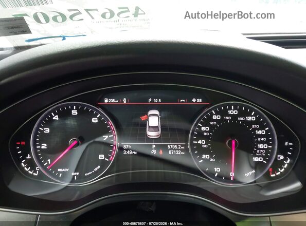 WAUHGAFC5GN097261 2016 AUDI A6 Blue Widok tylnych siedzeń