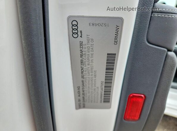 WAUHMAF41LA073252 2020 AUDI A4 White Շարժիչի բաժամունքի տեսք