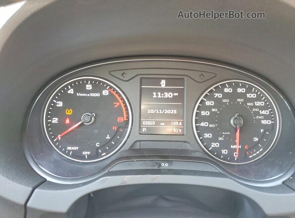 WAUJ8GFF2H1008475 2017 AUDI A3 Черный Вид щитка приборов