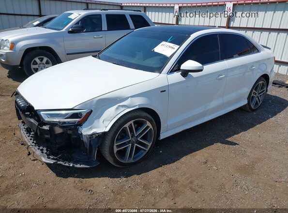WAUJ8GFF2J1002634 2018 AUDI A3 White წინა მარცხენა ხედი სამი მეოთხედიდან