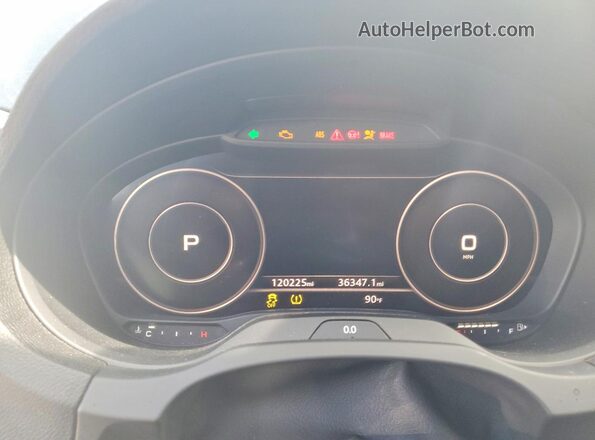 WAUJEGFF7LA095663 2020 AUDI A3 Black Вид щитка приладів