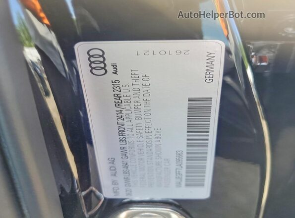WAUJEGFF7LA095663 2020 AUDI A3 Black Вид підкапотного простору