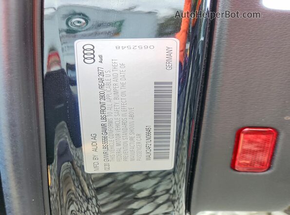 WAUK2AF21LN066451 2020 AUDI A6 Black VIN კოდის სტიკერის ხედი