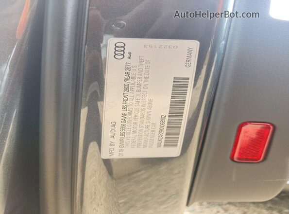 WAUK2AF29KN068902 2019 AUDI A6 Серый Вид подкапотного пространства