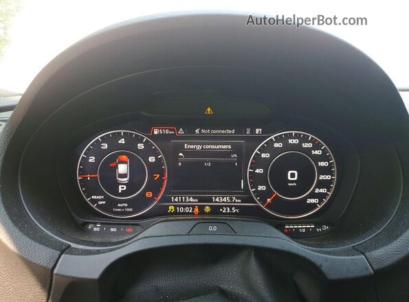 WAUK8GFF1J1036701 2018 AUDI A3 Белый Вид щитка приборов