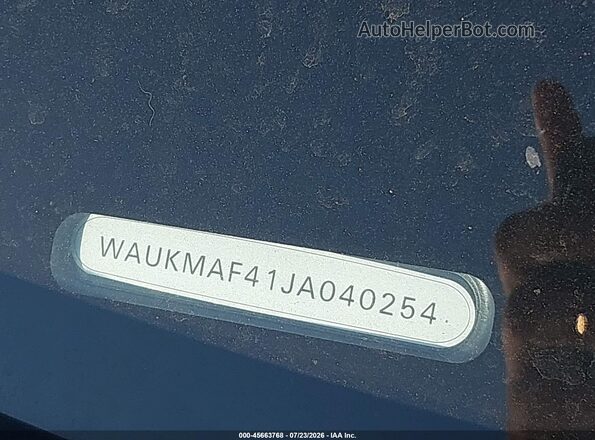 WAUKMAF41JA040254 2018 AUDI A4 Белый Вид щитка приборов