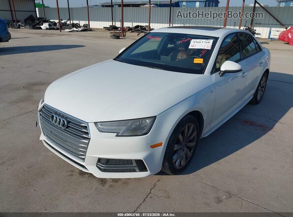 WAUKMAF41JA040254 2018 AUDI A4 Белый Передняя левая четверть