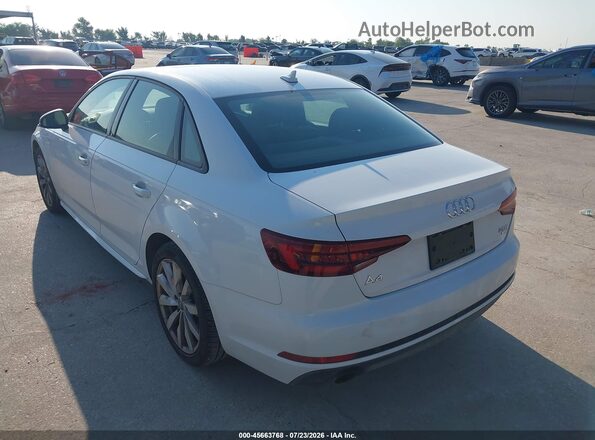 WAUKMAF41JA040254 2018 AUDI A4 Белый Задняя левая четверть
