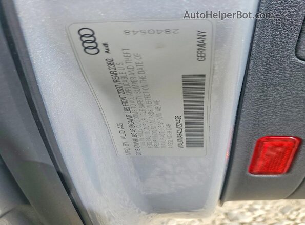 WAUKMAF42JA224425 2018 AUDI A4 Gray VIN კოდის სტიკერის ხედი