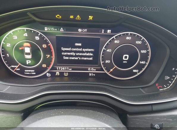 WAUKMAF44HN048738 2017 AUDI A4 Silver უკანა სავარძლების ხედი