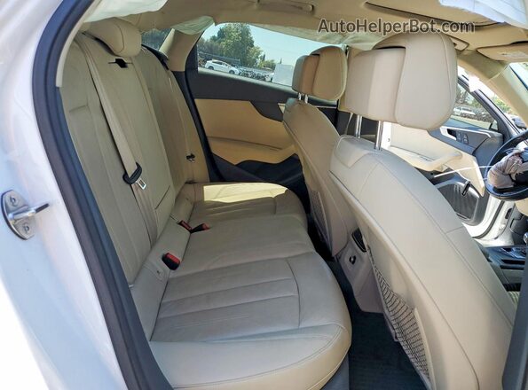 WAUKMAF47HN044604 2017 AUDI A4 White უკანა სავარძლების ხედი