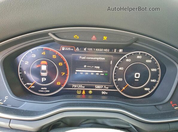 WAUKMAF47HN044604 2017 AUDI A4 White ხელსაწყოთა პანელის ხედი