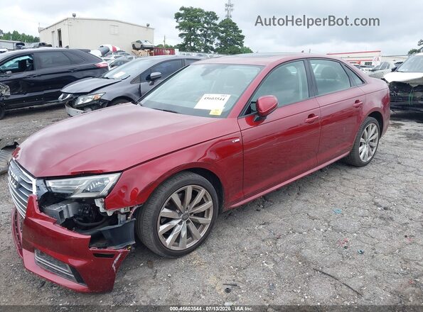 WAUKMAF47JA221987 2018 AUDI A4 Red Front view