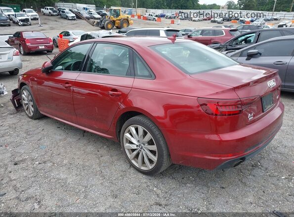 WAUKMAF47JA221987 2018 AUDI A4 Red Rear left