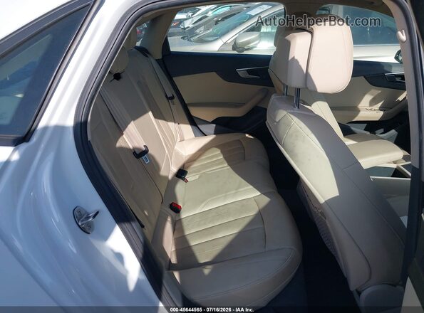 WAUKMAF47JN019711 2018 AUDI A4 White VIN կոդի պիտակի տեսք