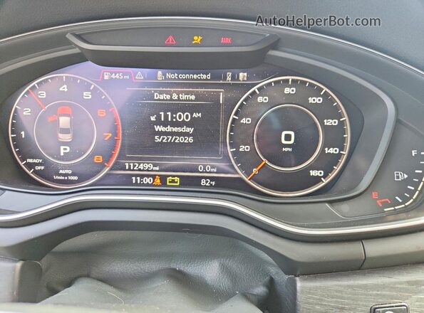 WAUKMAF4XHN044192 2017 AUDI A4 Black Widok zestawu wskaźników