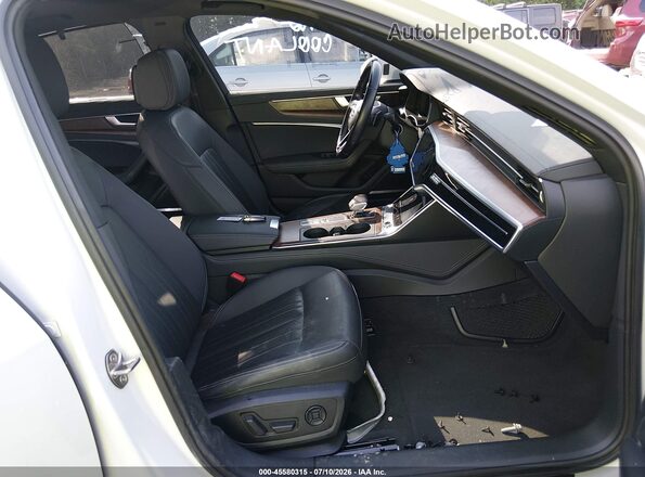 WAUL2AF21KN043139 2019 AUDI A6 White Widok wnętrza z przodu