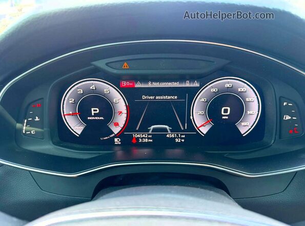 WAUL2AF21KN063729 2019 AUDI A6 Gray Вид панелі приладів