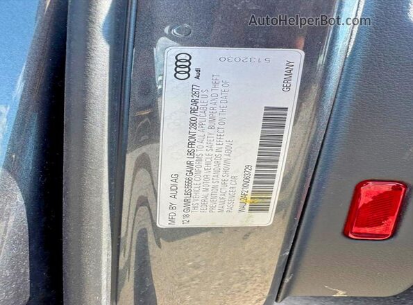 WAUL2AF21KN063729 2019 AUDI A6 Gray Вид задніх сидінь