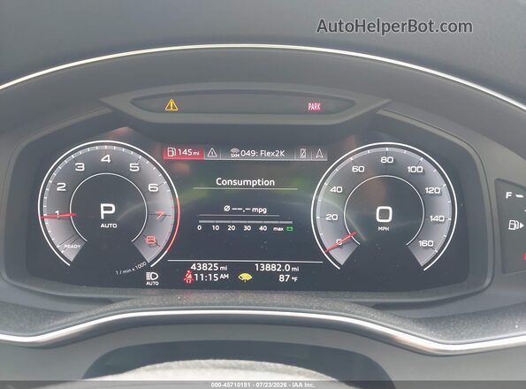 WAUL2AF22LN053115 2020 AUDI A6 Black უკანა სავარძლების ხედი