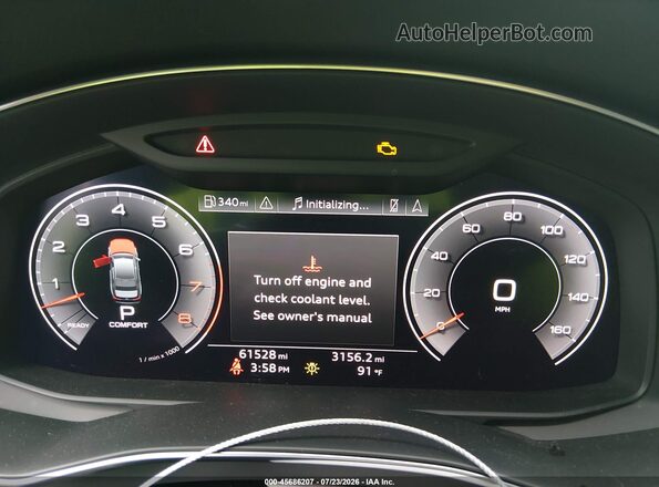 WAUL2AF23LN001976 2020 AUDI A6 Gray უკანა სავარძლების ხედი