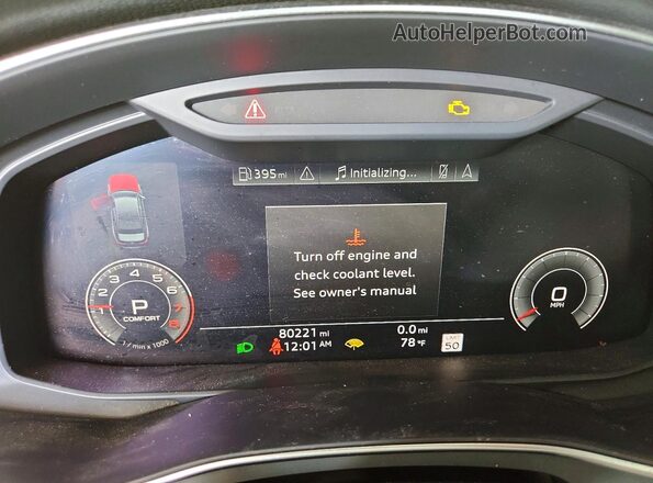 WAUL2AF24KN109733 2019 AUDI A6 White ხელსაწყოთა პანელის ხედი
