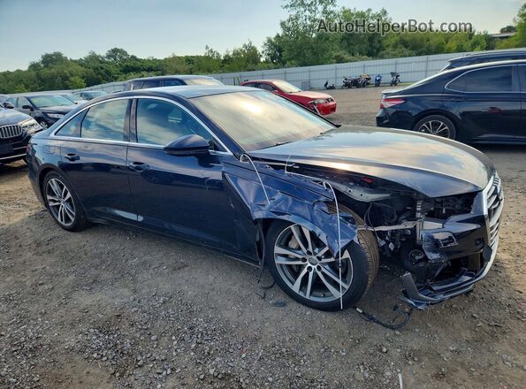 WAUL2AF25KN083496 2019 AUDI A6 Синий Передняя правая четверть
