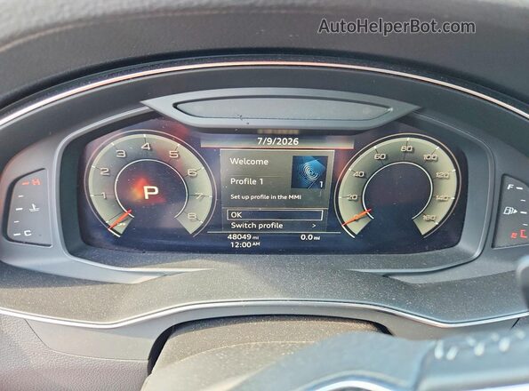 WAUL2AF25KN083496 2019 AUDI A6 Синий Вид щитка приборов