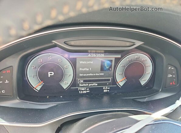 WAUL2AF27KN105014 2019 AUDI A6 Beige ხელსაწყოთა პანელის ხედი