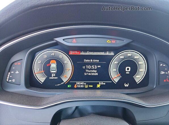 WAUL2AF27KN110004 2019 AUDI A6 Black ხელსაწყოთა პანელის ხედი