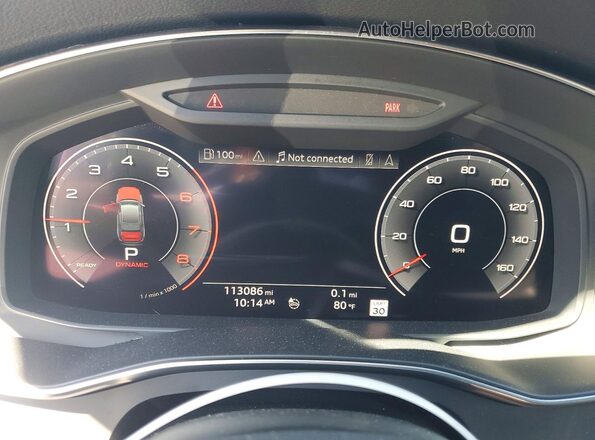 WAUL2AF27KN116837 2019 AUDI A6 Black Вид щитка приладів