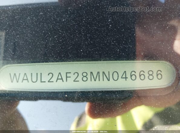 WAUL2AF28MN046686 2021 AUDI A6 White 