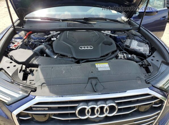 WAUL2AF2XMN055745 2021 AUDI A6 Blue Widok wnętrza z tyłu