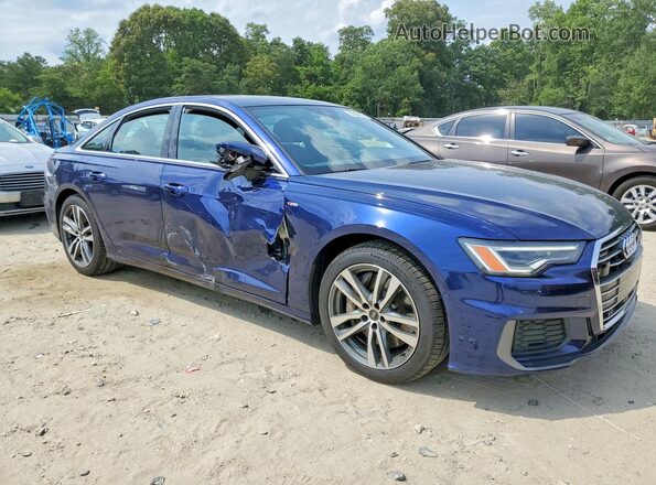WAUL2AF2XMN055745 2021 AUDI A6 Blue Przód prawy