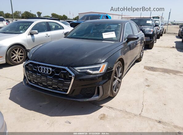 WAUL2BF24RN064454 2024 AUDI A6 Black Առջևի ձախ երեք քառորդ տեսարան