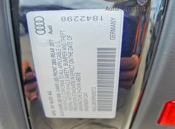 WAUL2BF25RN050112 2024 AUDI A6 Black Widok naklejki z numerem VIN