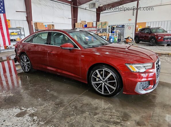 WAUL2BF25RN062731 2024 AUDI A6 Maroon Передня права чверть