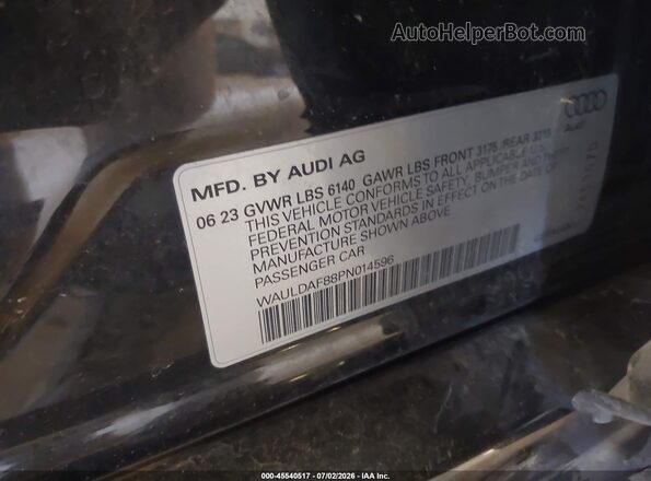 WAULDAF88PN014596 2023 AUDI A8 Черный Вид подкапотного пространства