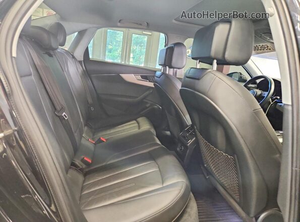 WAULMAF40JA043327 2018 AUDI A4 Black უკანა სავარძლების ხედი