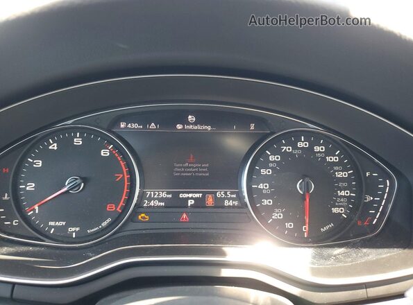 WAULMAF42JN009043 2018 AUDI A4 Blue Սարքավորումների վահանակի տեսք